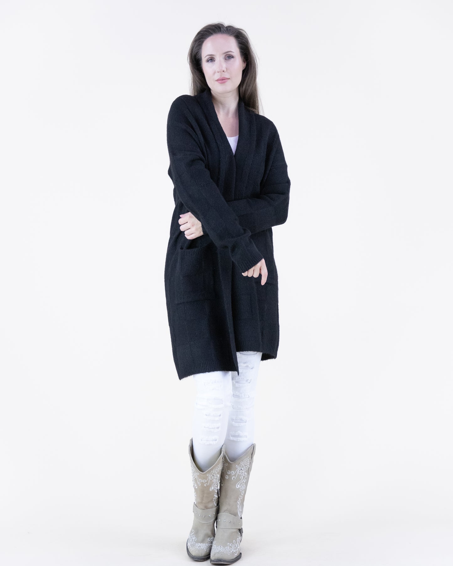 Classic Shawl Collar Open Coatigan