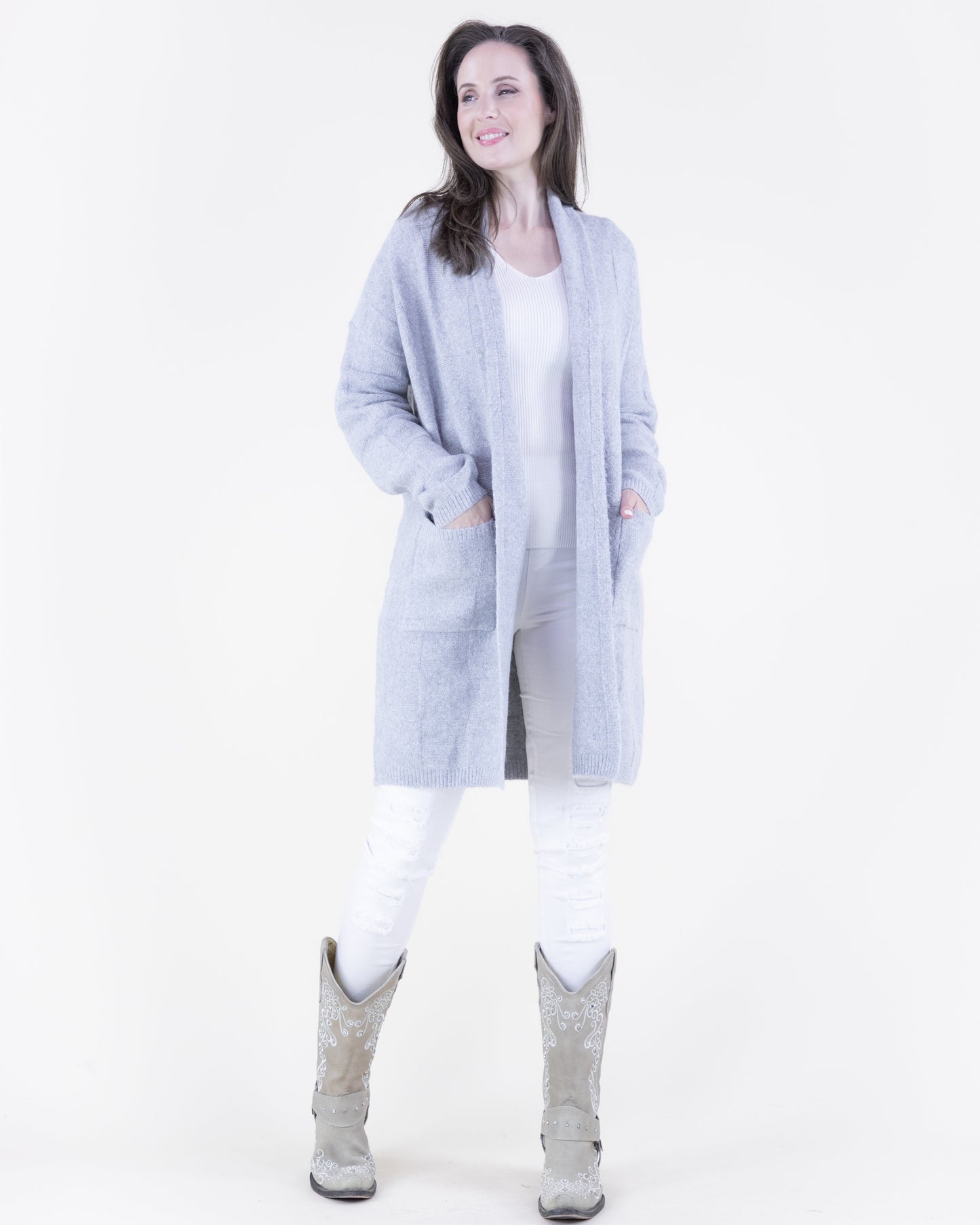 Classic Shawl Collar Open Coatigan