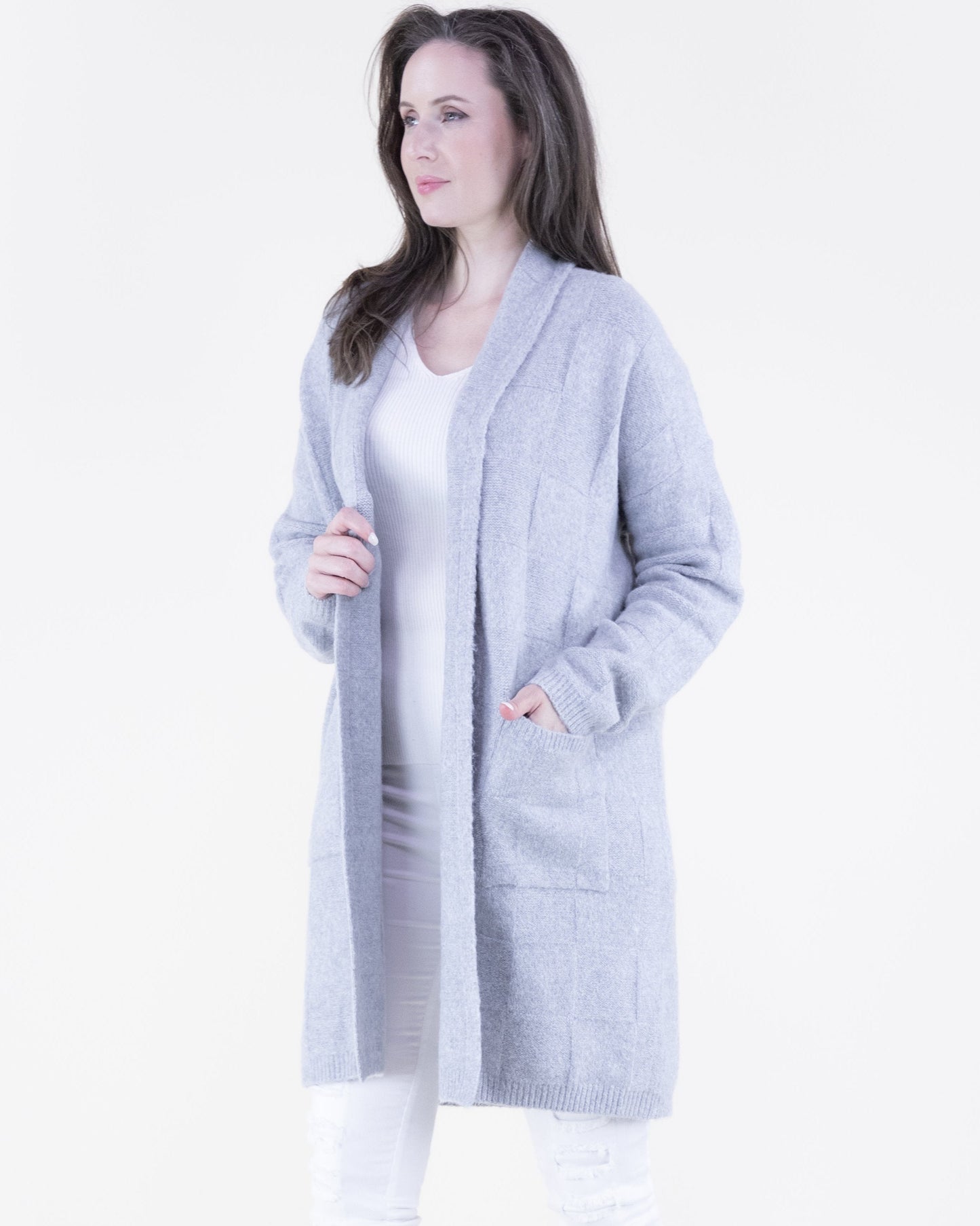 Classic Shawl Collar Open Coatigan