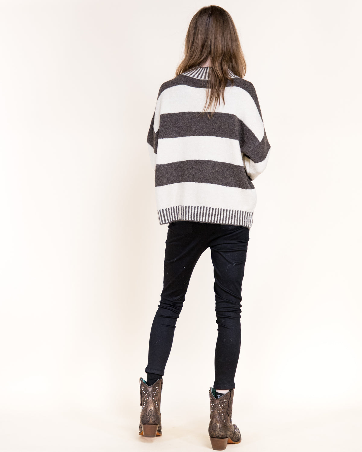 Wide Breton Stripes Weekend Pullover Sweater
