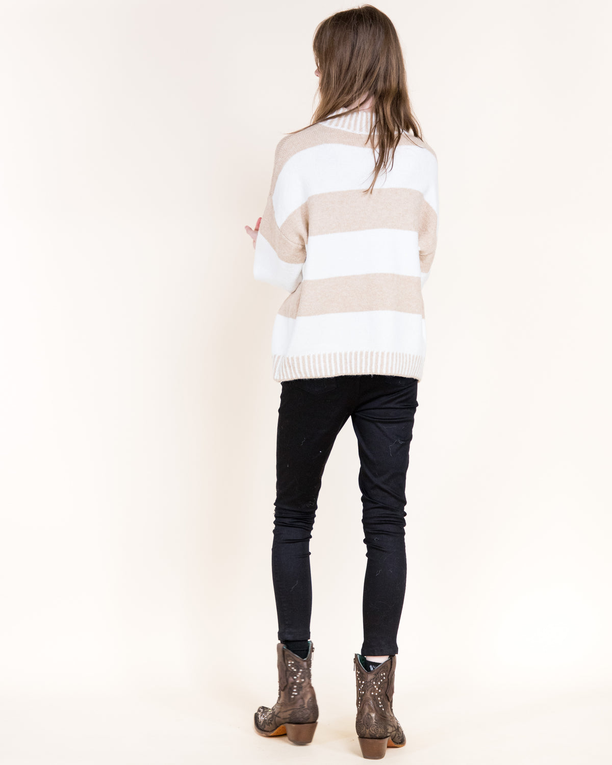 Wide Breton Stripes Weekend Pullover Sweater