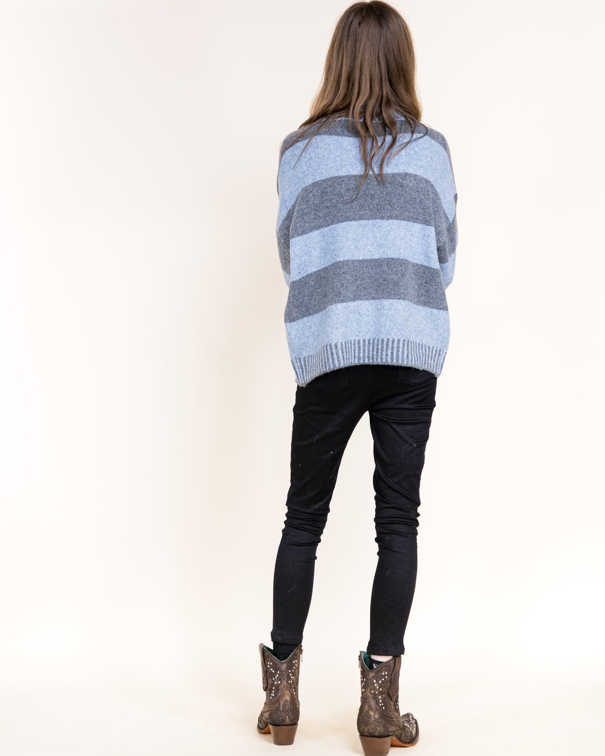 Wide Breton Stripes Weekend Pullover Sweater
