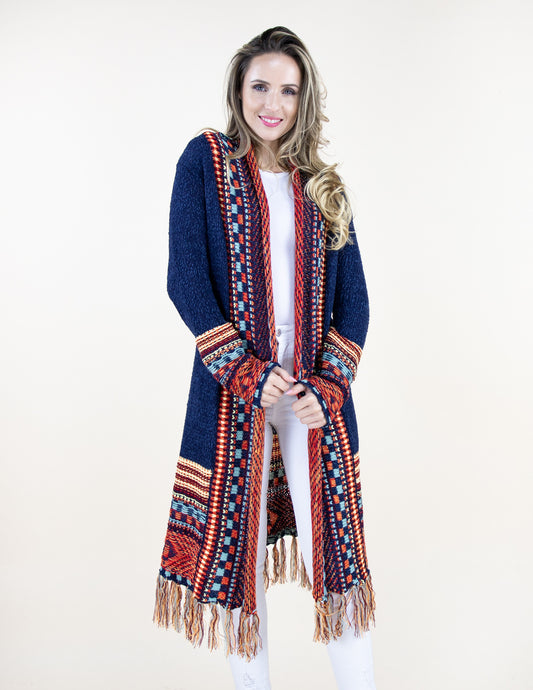 Native Cardigan with Fringe