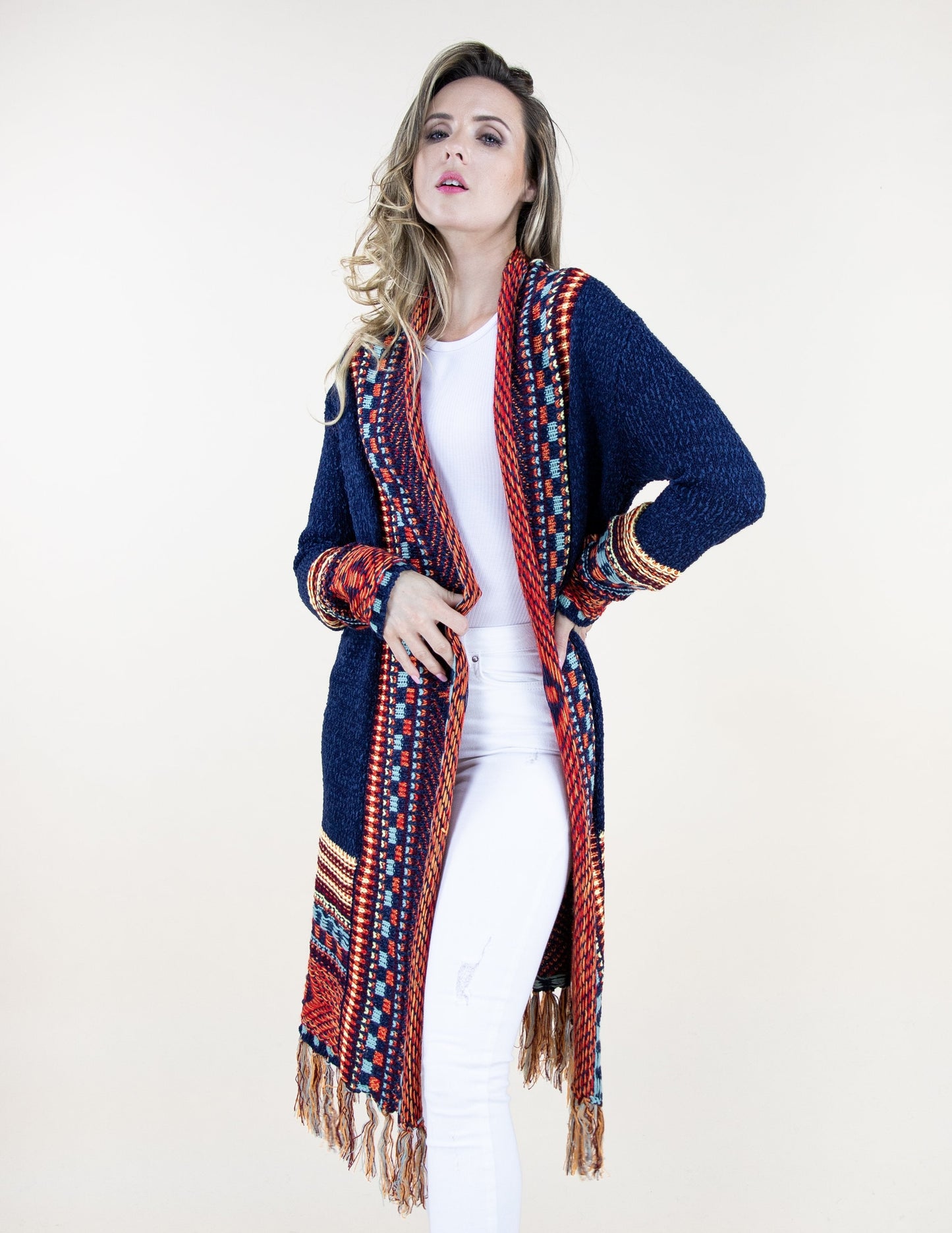 Native Cardigan with Fringe