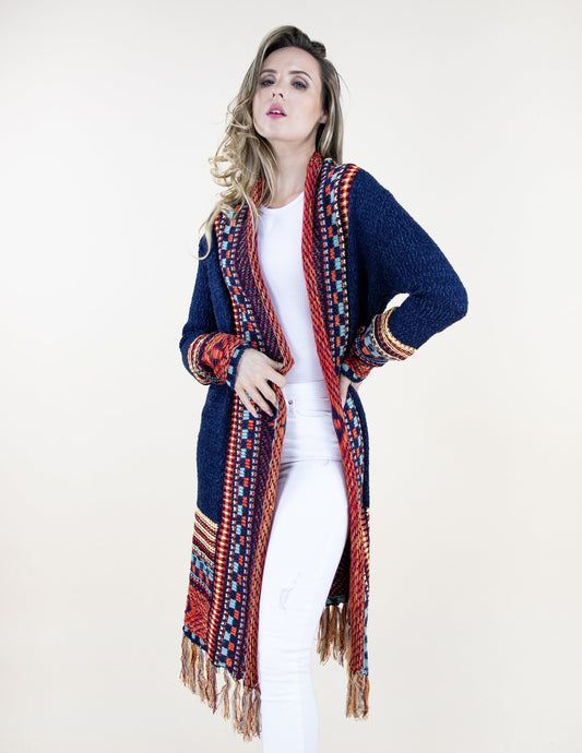 Native Cardigan with Fringe