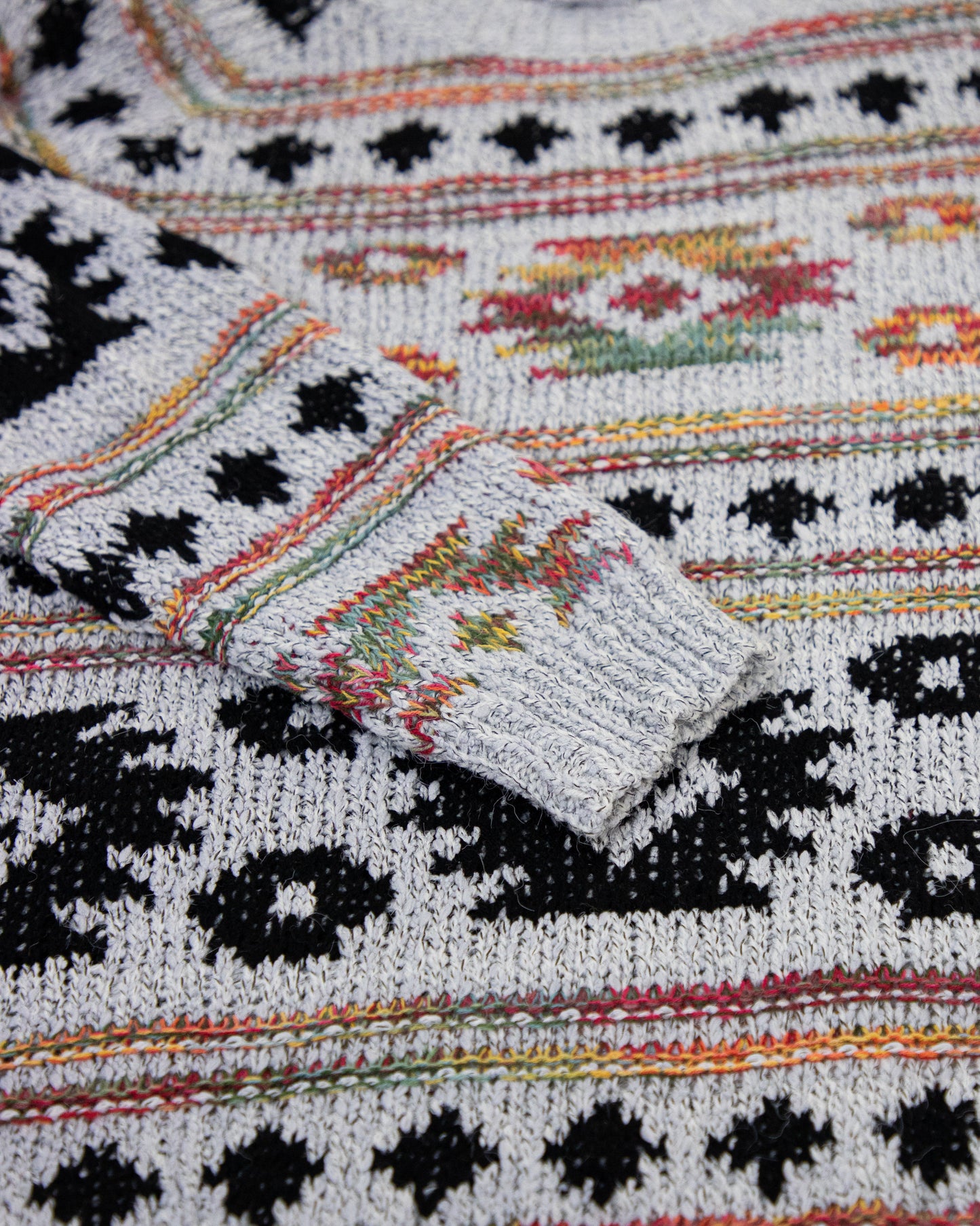 Vibrant Color Aztec Print Sweater