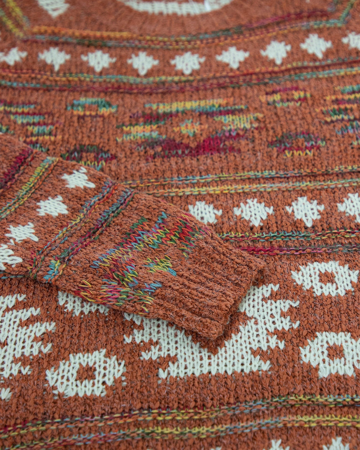 Vibrant Color Aztec Print Sweater
