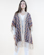 Wavy Knitted Kimono w/ Fringe