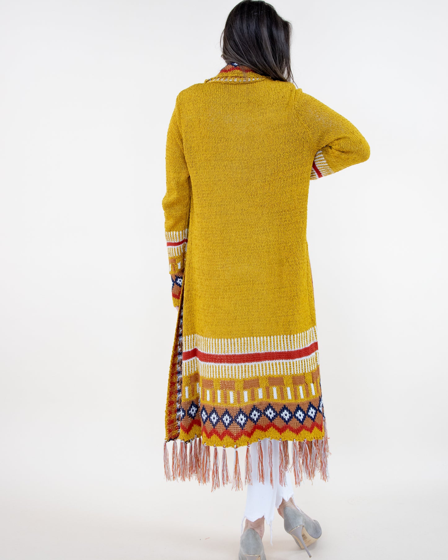 Tribal Cardigan with Fringe