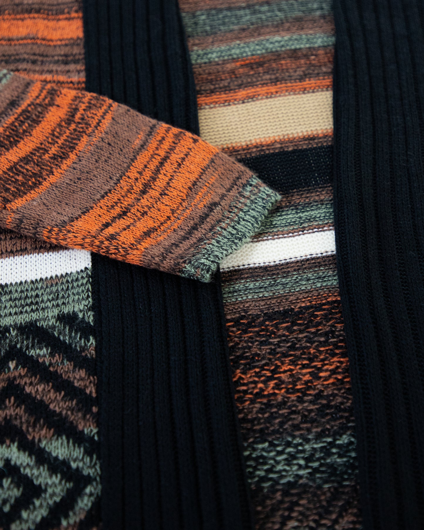 Multi-Color Stripe Geo Print Cardigan - (S/M, L/XL)