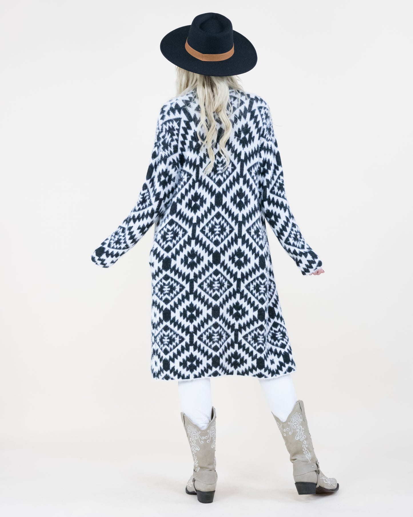 Ganado Print Long Cardigan - (S/M, L/XL)