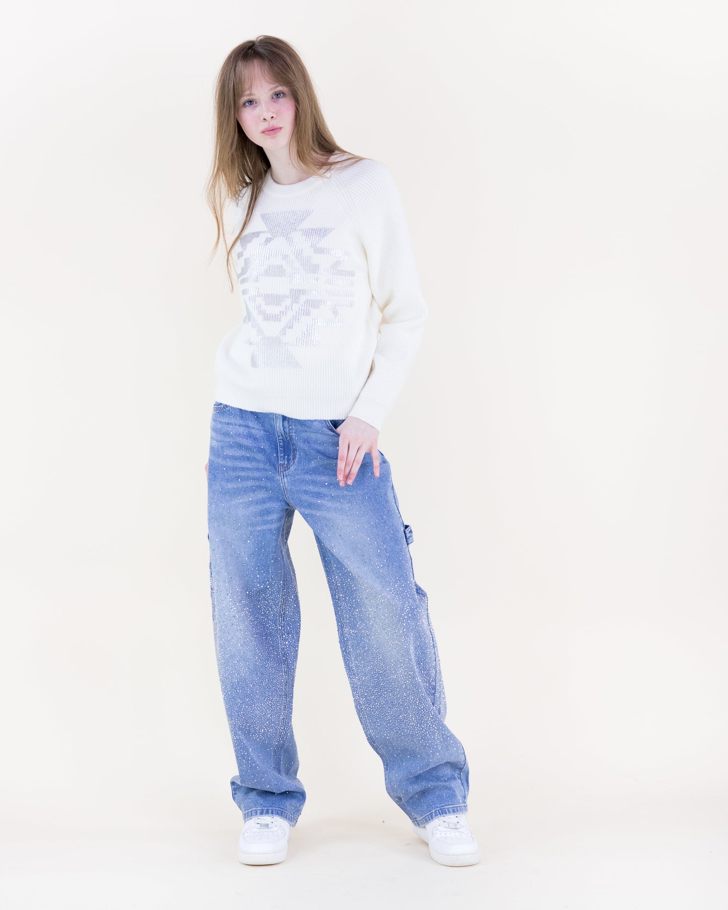 Bold West Ribbed Pullover Sweater