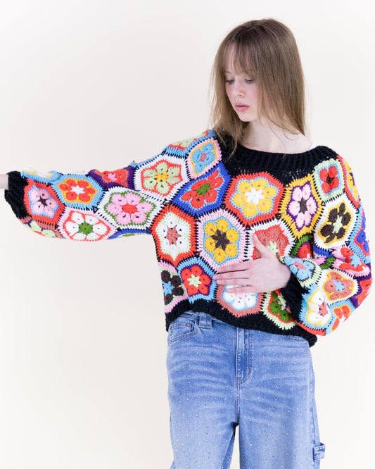 Flowerchild Handmade Chunky Knit Sweater