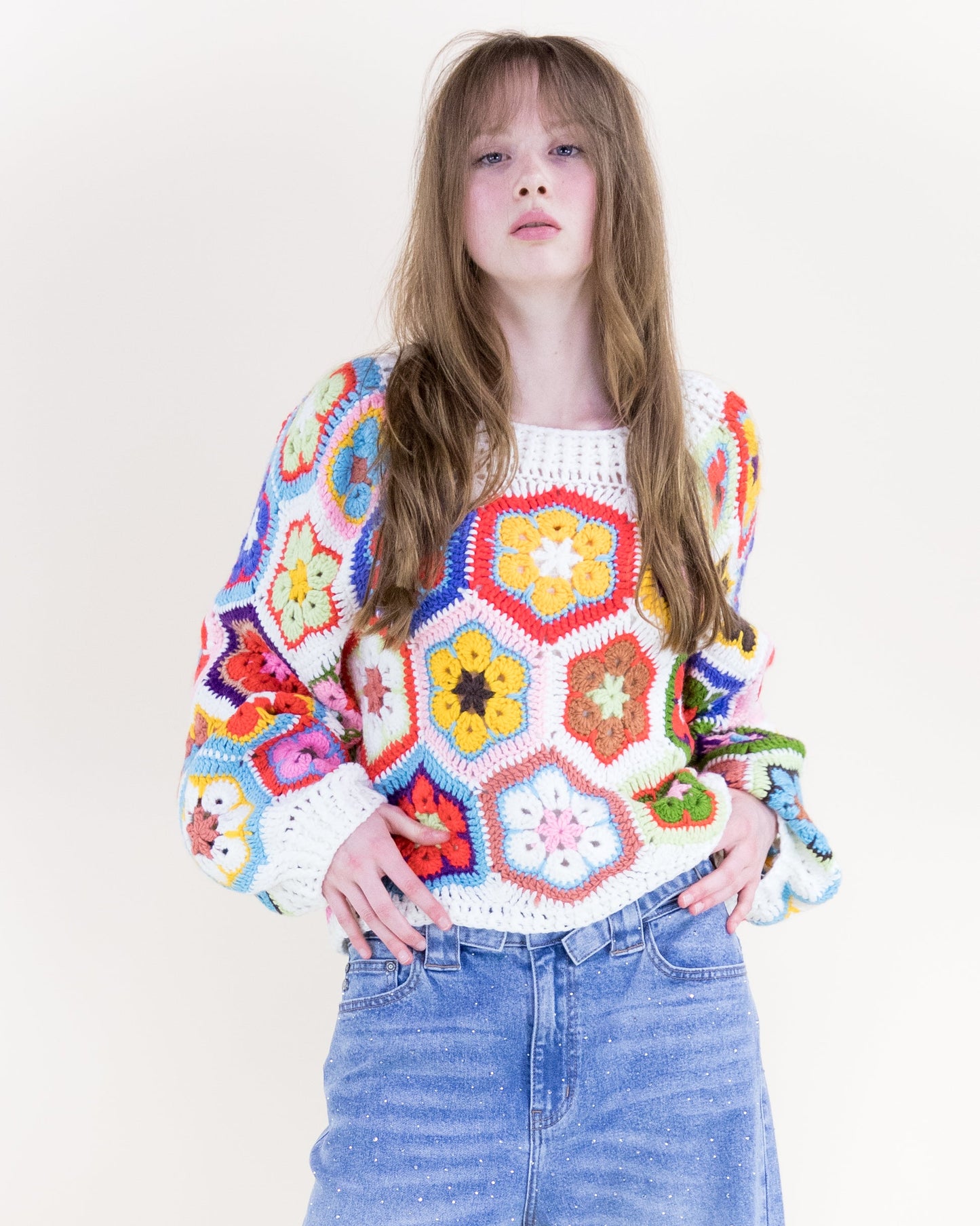 Flowerchild Handmade Chunky Knit Sweater