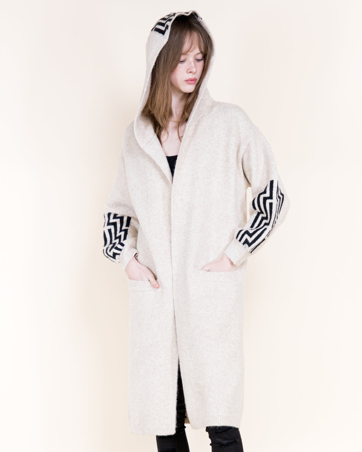 Downtown Tribal Hooded Coatigan