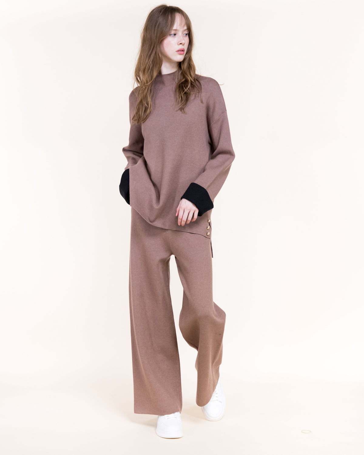 Atelier Lounge Wide Leg Knitted Pants