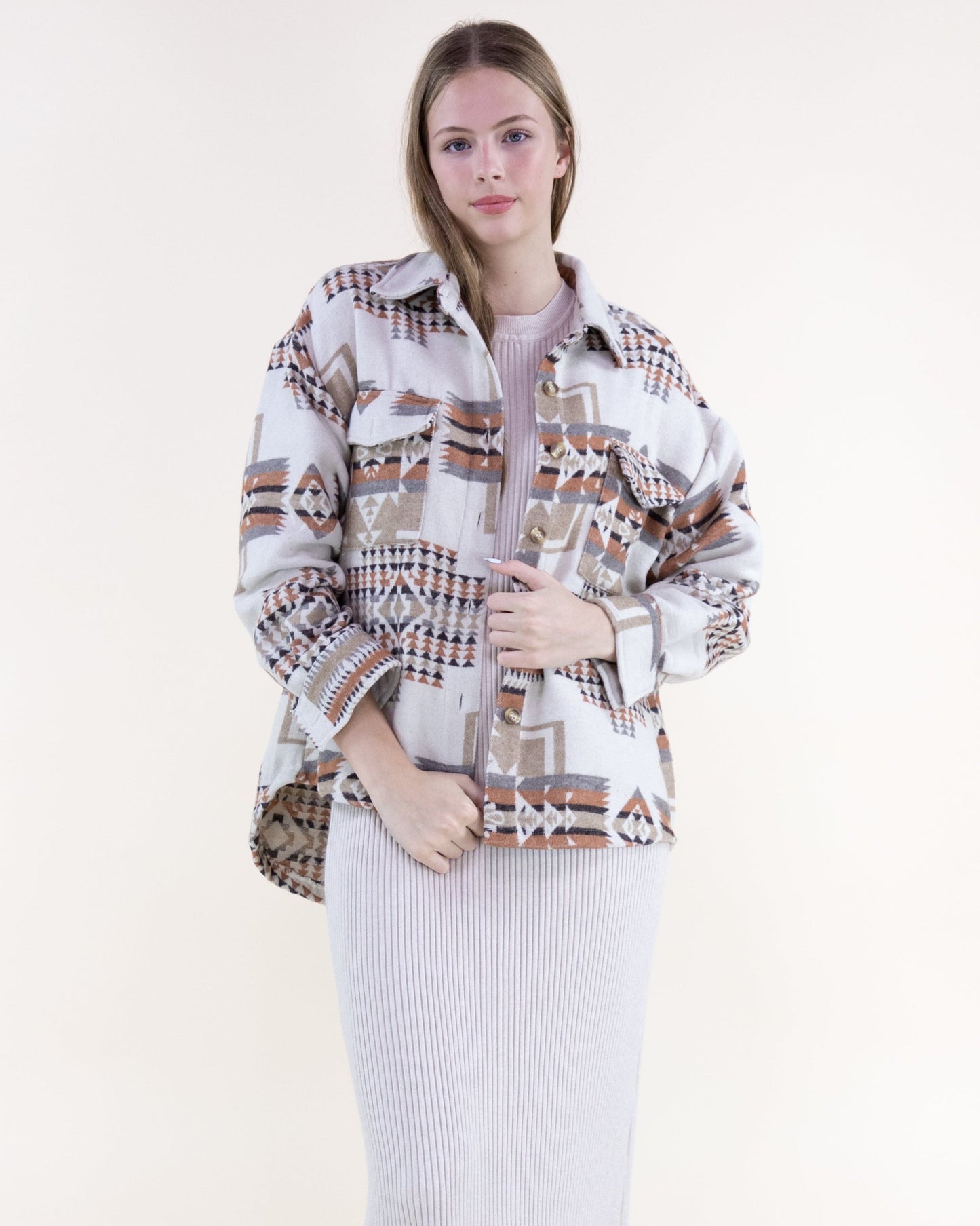 Hi-Low Aztec Shacket