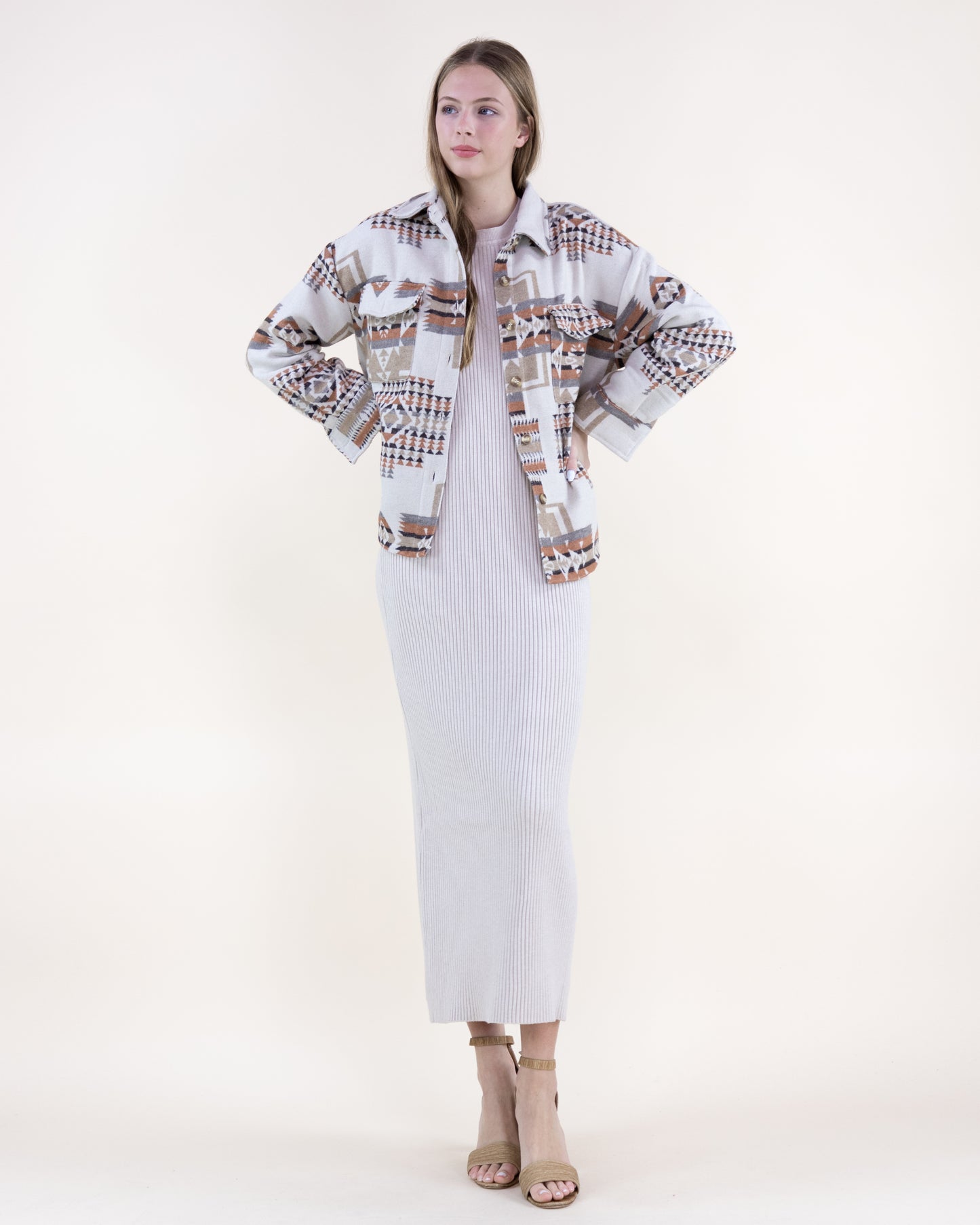 Hi-Low Aztec Shacket