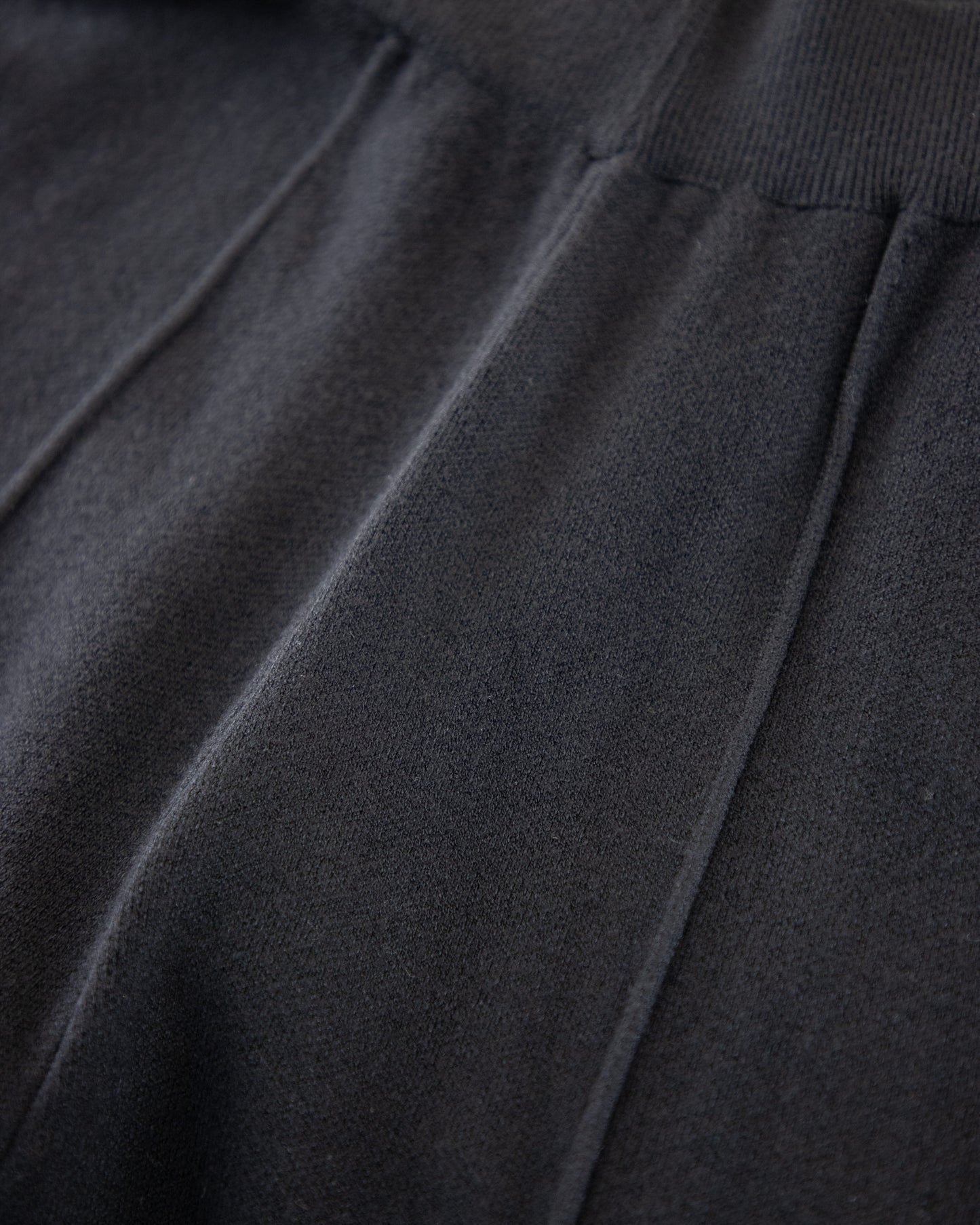 Casual Wide Leg Knitted Pants w/ Front Seam Detail