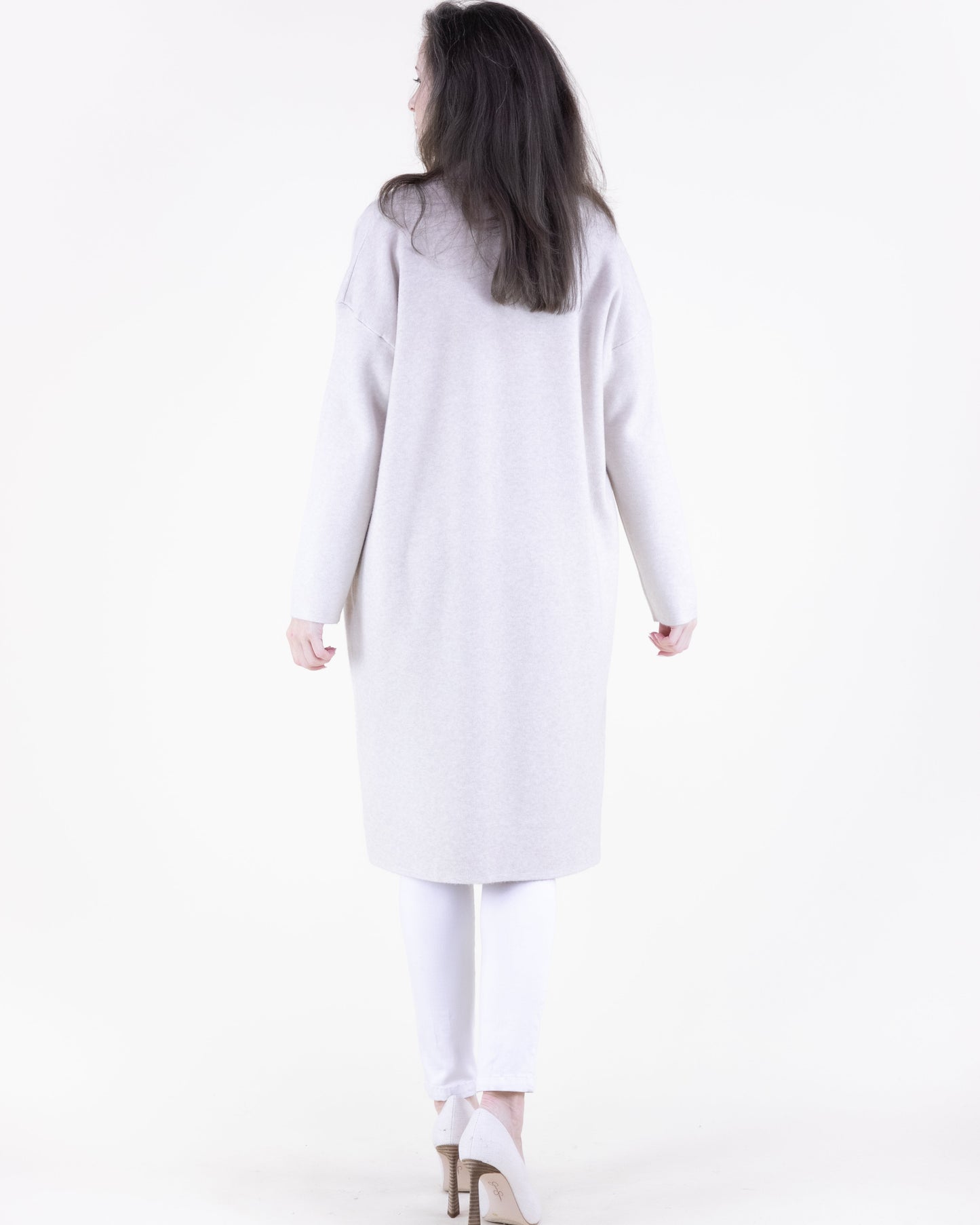Shawl Collar Open Front Cardigan w/ Front Pockets