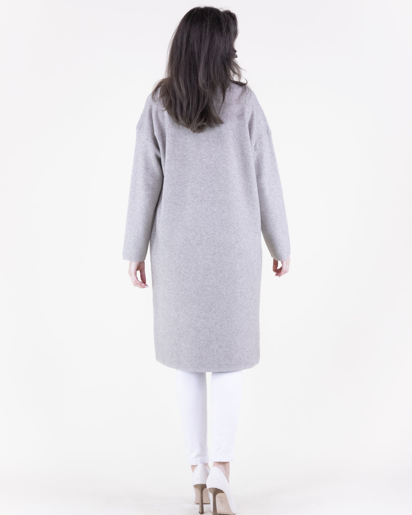 Shawl Collar Open Front Cardigan w/ Front Pockets