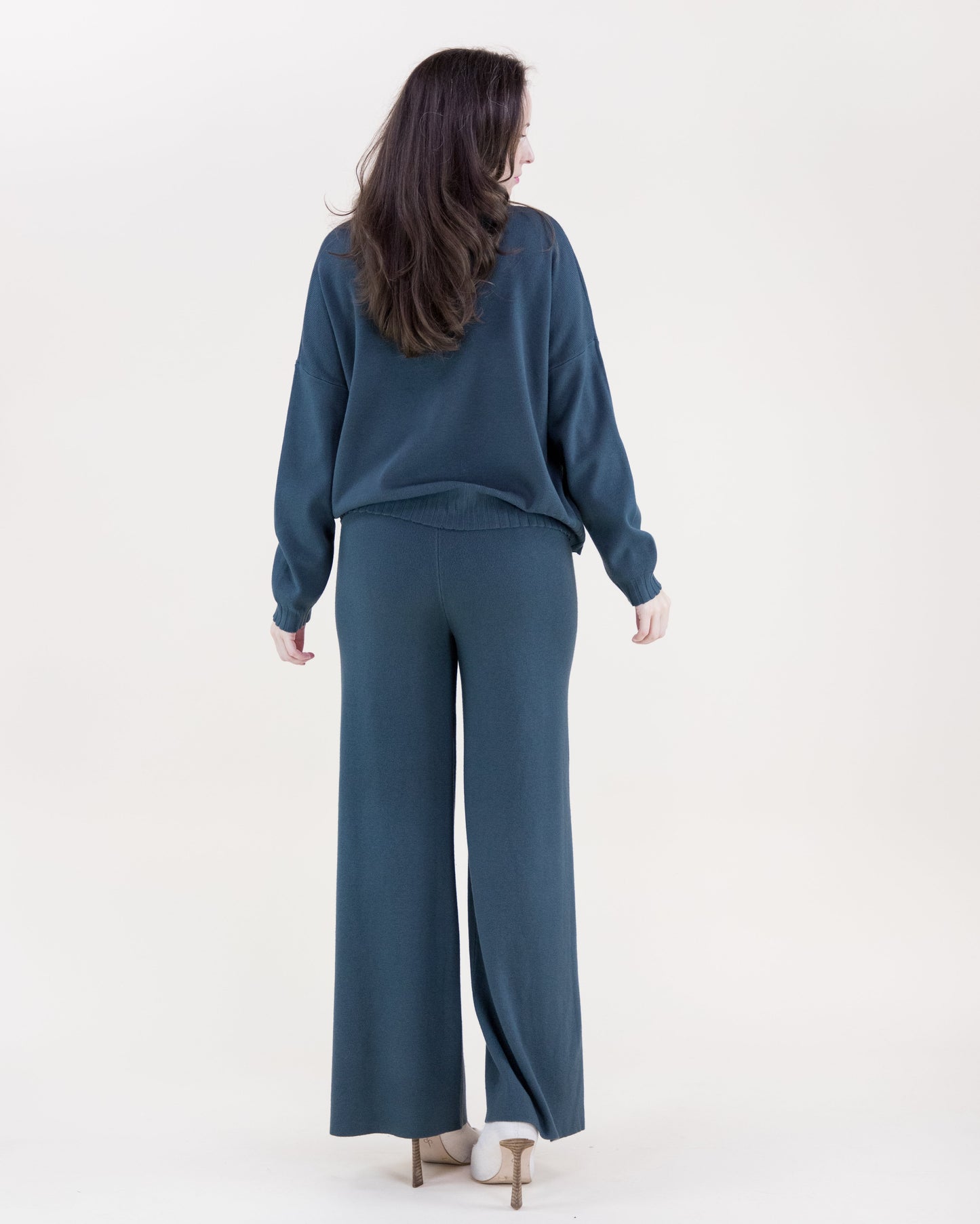Neutral Comfy Wide Leg Knit Pants - S/M, L,XL