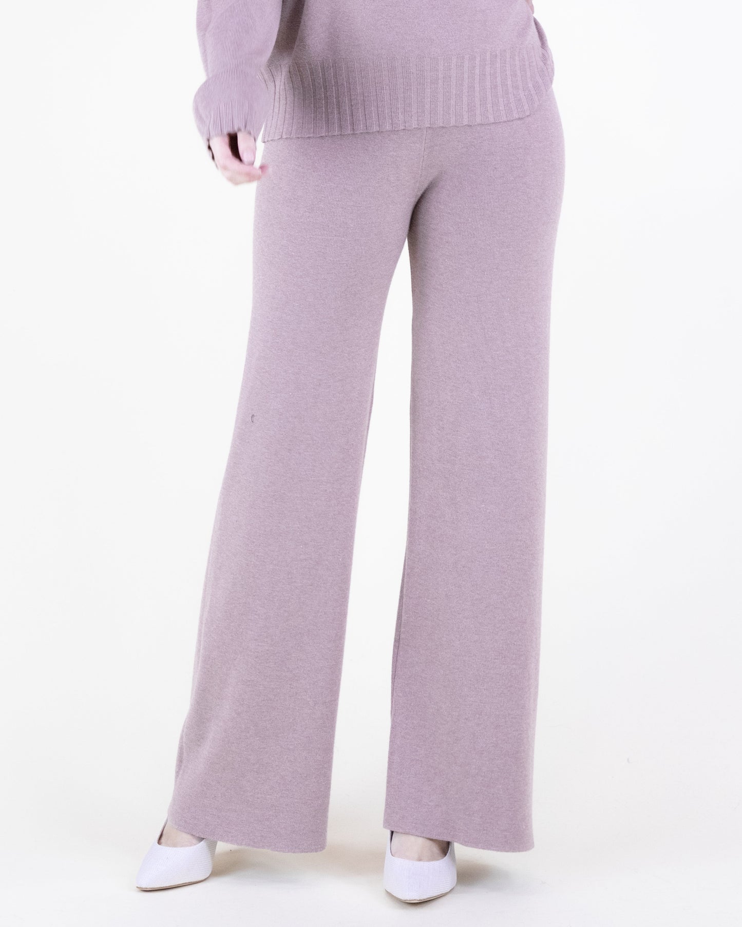 Neutral Comfy Wide Leg Knit Pants - S/M, L,XL