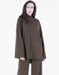 Ribbed High-Neck Knit Sweater