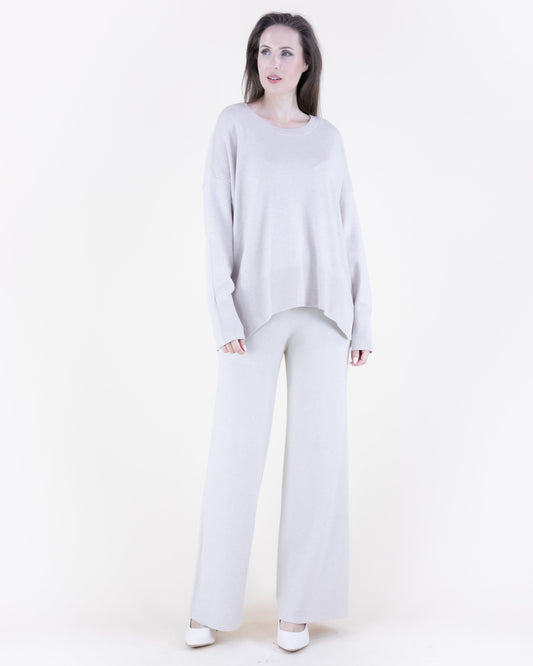Earth Tone Comfy Wide Leg Knit Pants - S/M, L/XL