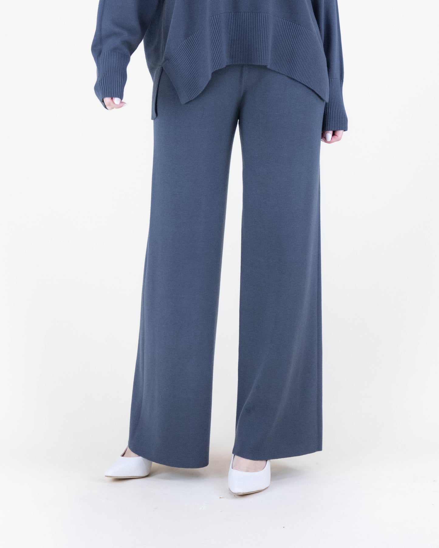 Earth Tone Comfy Wide Leg Knit Pants - S/M, L/XL
