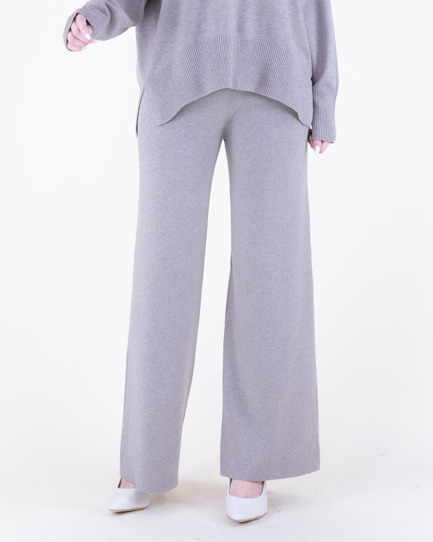 Earth Tone Comfy Wide Leg Knit Pants - S/M, L/XL