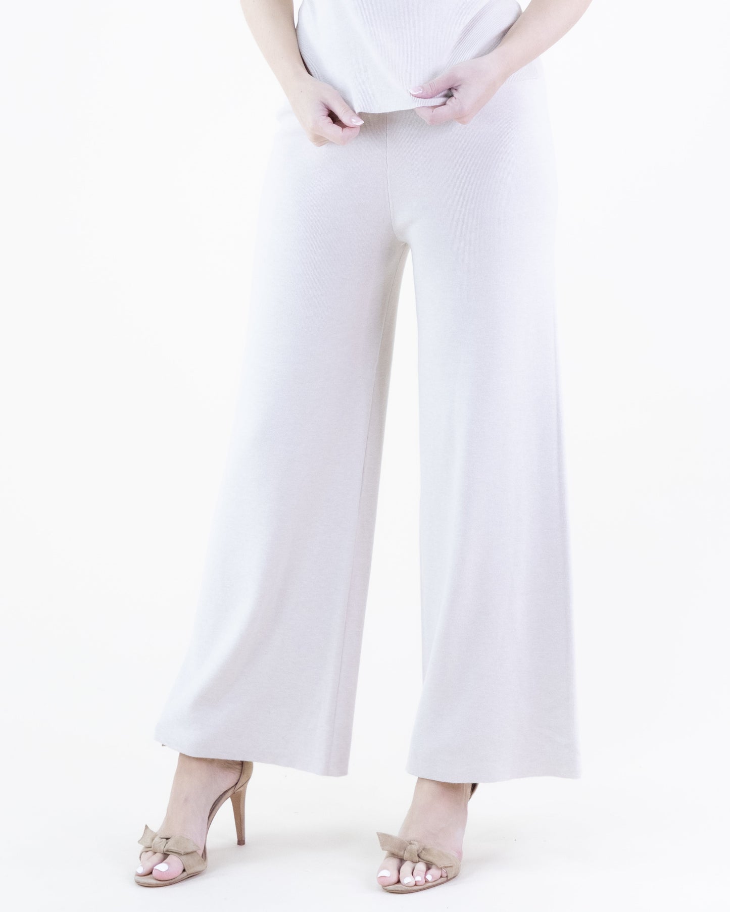 Classy Tight Knit Wide Leg Pants - S/M, L/XL