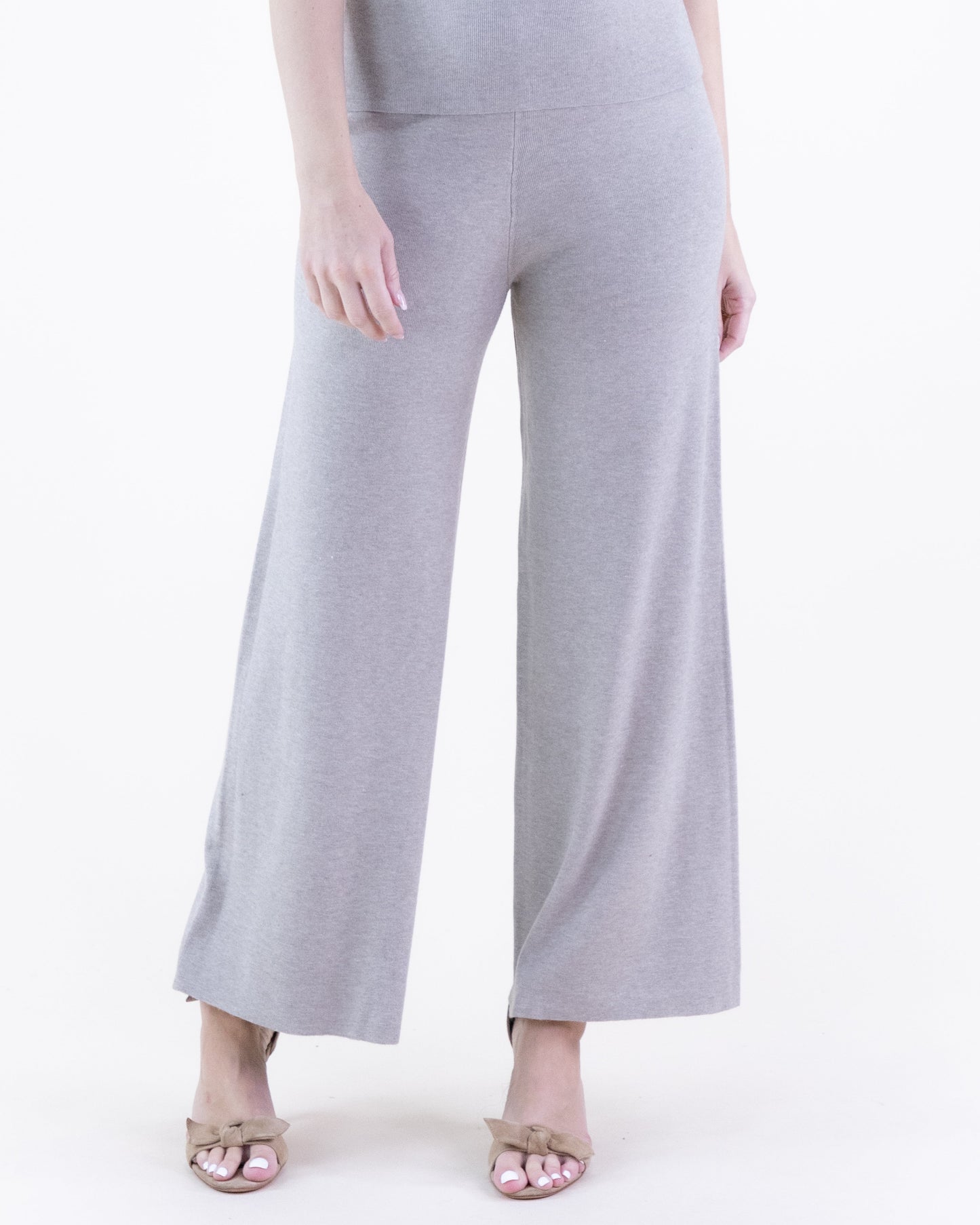 Classy Tight Knit Wide Leg Pants - S/M, L/XL