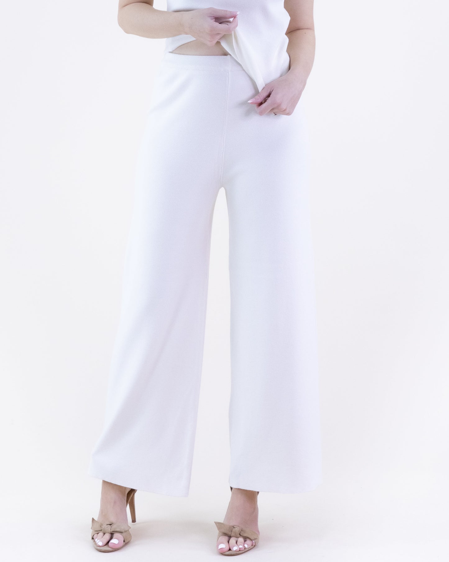 Classy Tight Knit Wide Leg Pants - S/M, L/XL