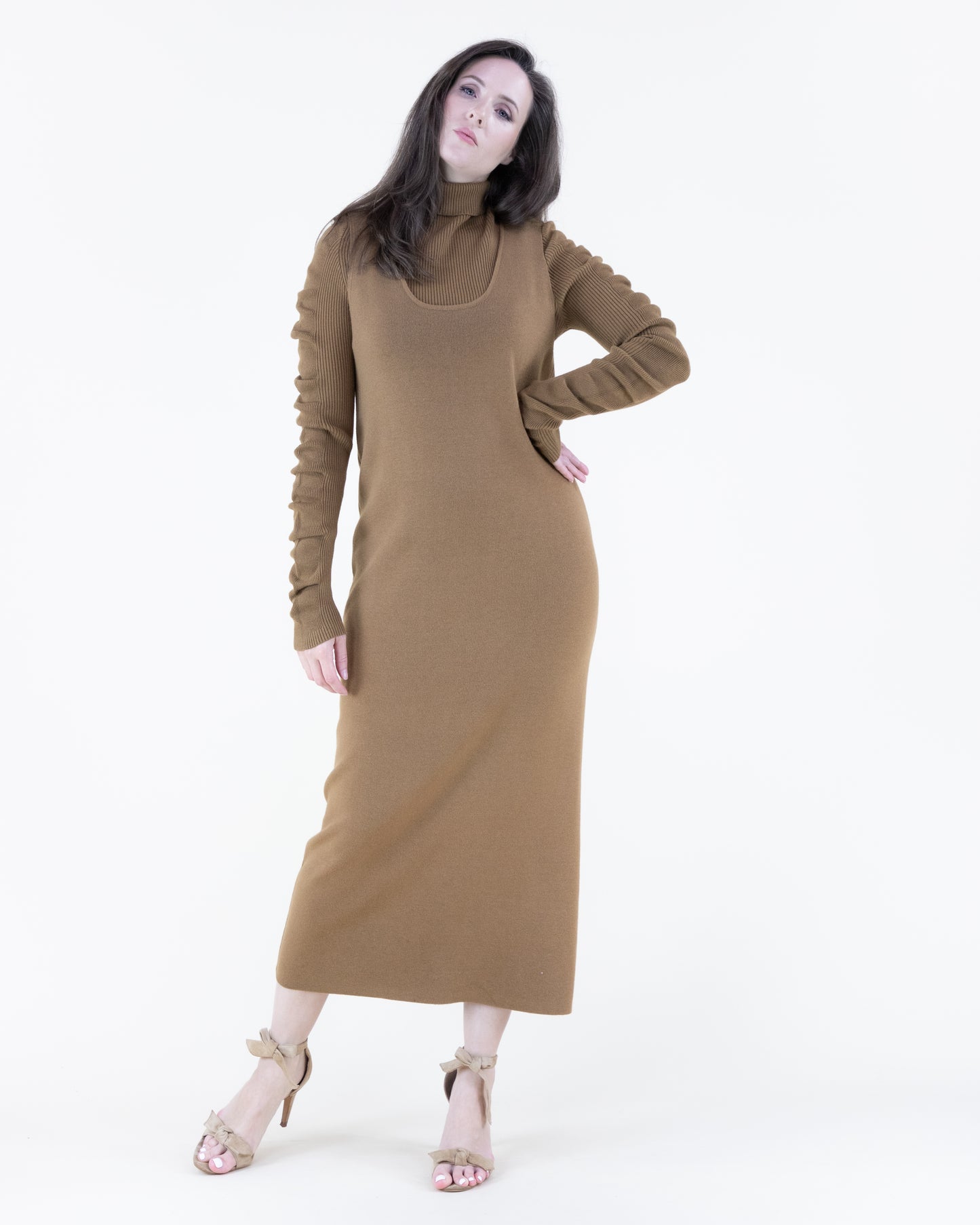 Scoop Neck Sleeveless Sweater Dress