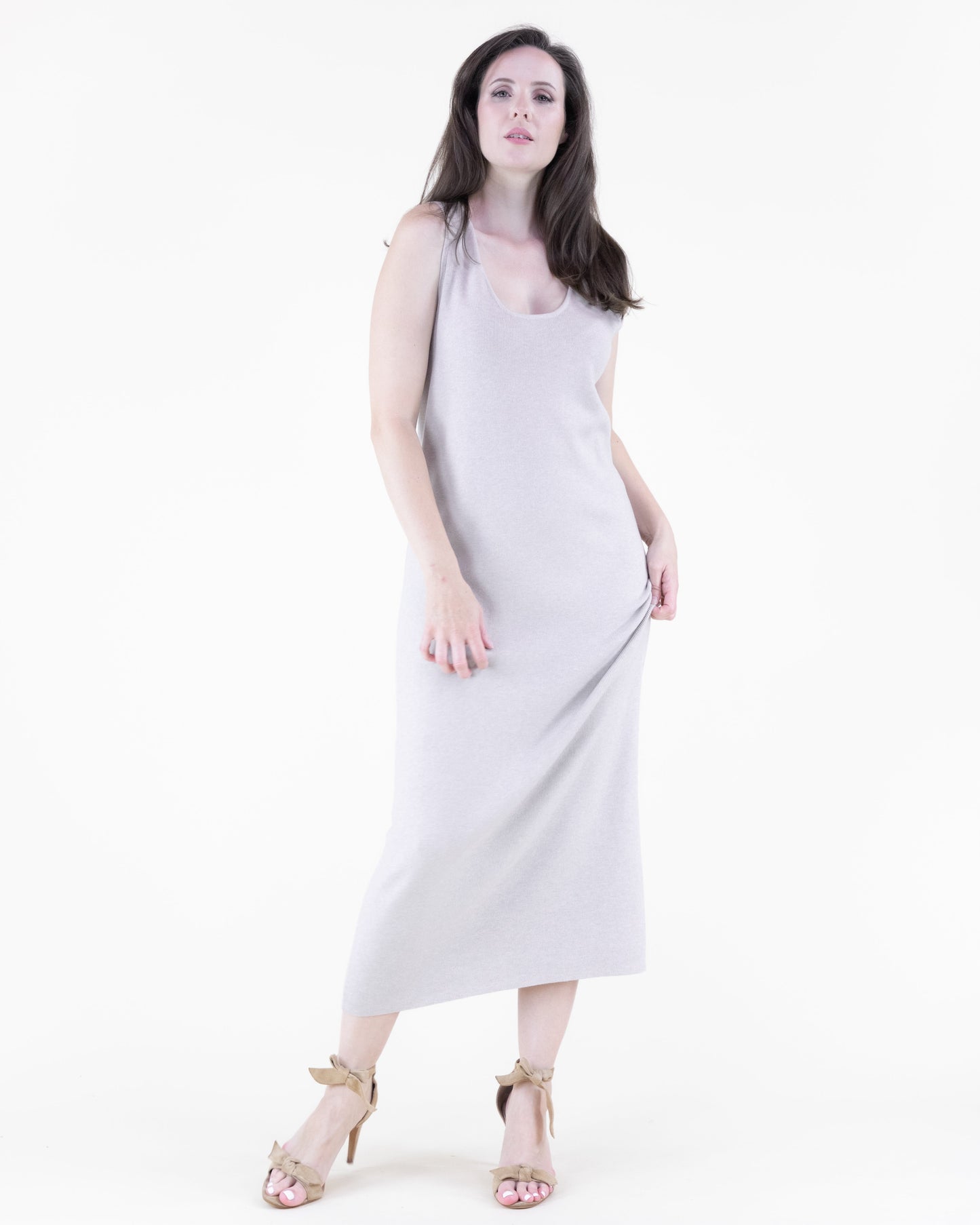 Scoop Neck Sleeveless Sweater Dress