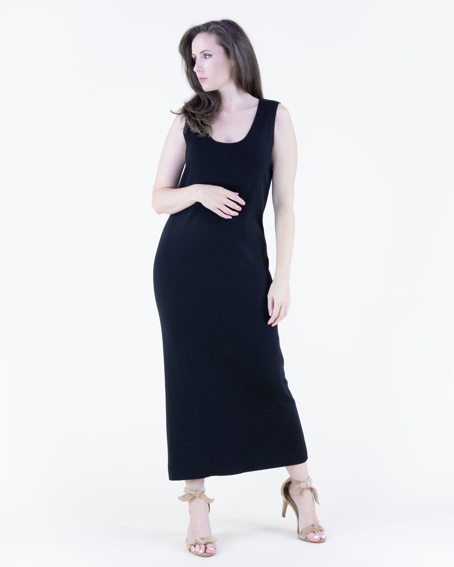 Scoop Neck Sleeveless Sweater Dress