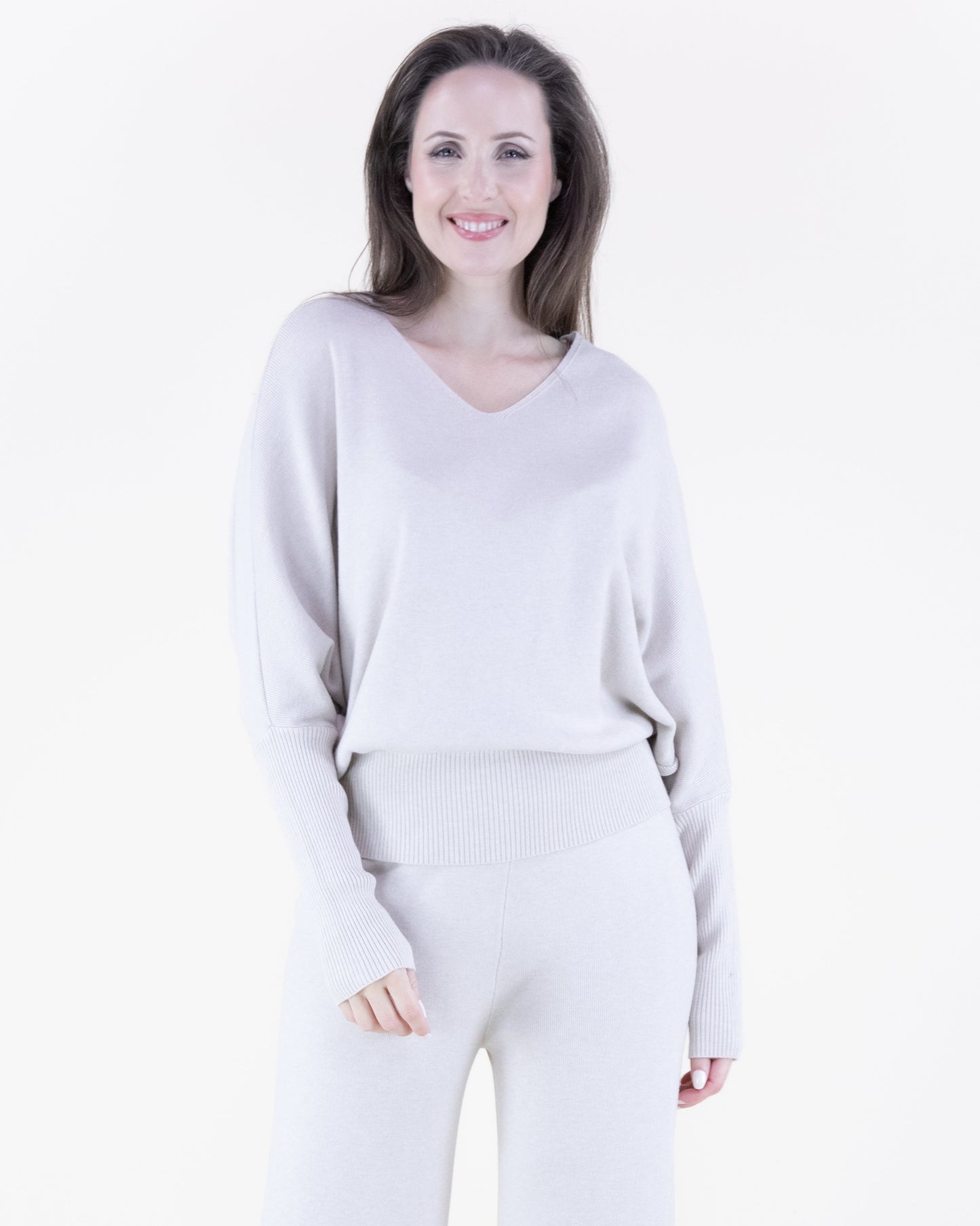 Earth Tone V-Neck Comfy Pullover Sweater