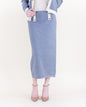 Color Blocked Front Pockets Boxy Cardigan with Matching Knitted Midi Pencil Skirt 2pcs Set