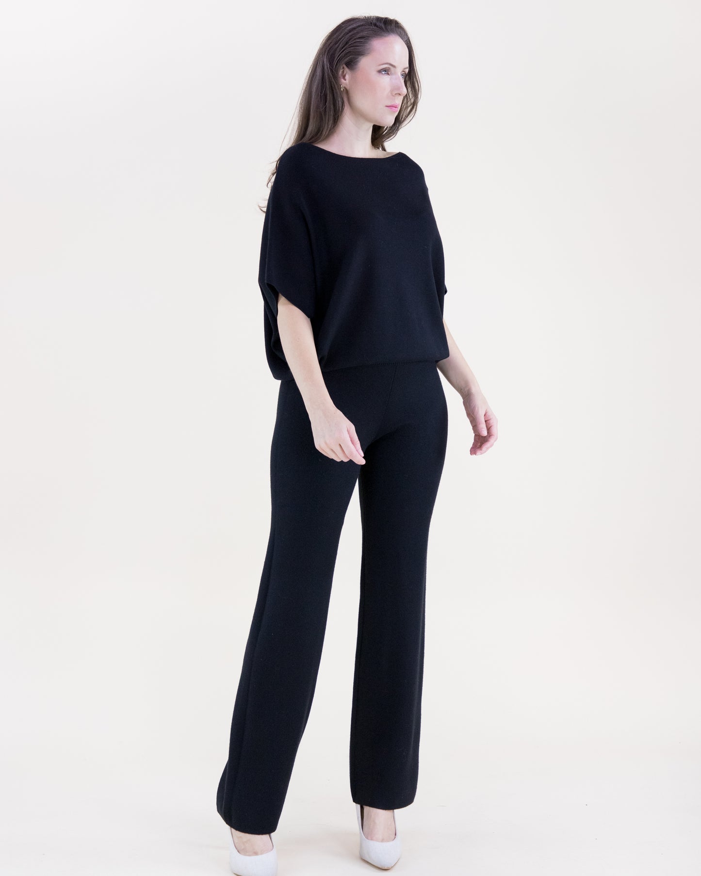 Classy Boat Neck Bat Wing Top