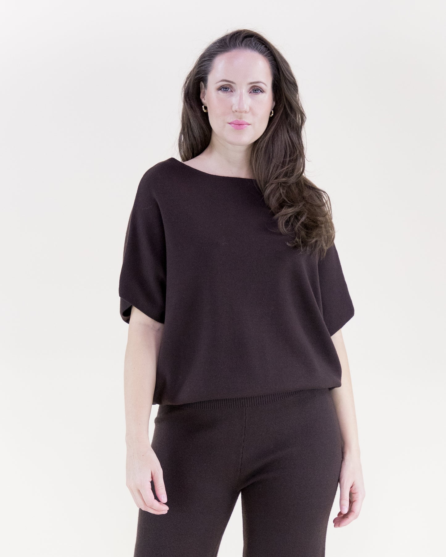 Classy Boat Neck Bat Wing Top