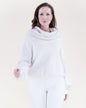 Classy Draped Rib Cowl Neck Sweater