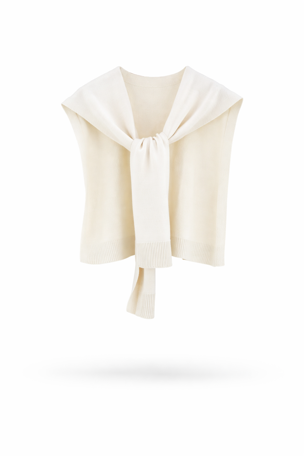 Solid Preppy Mock Sweater Wrap