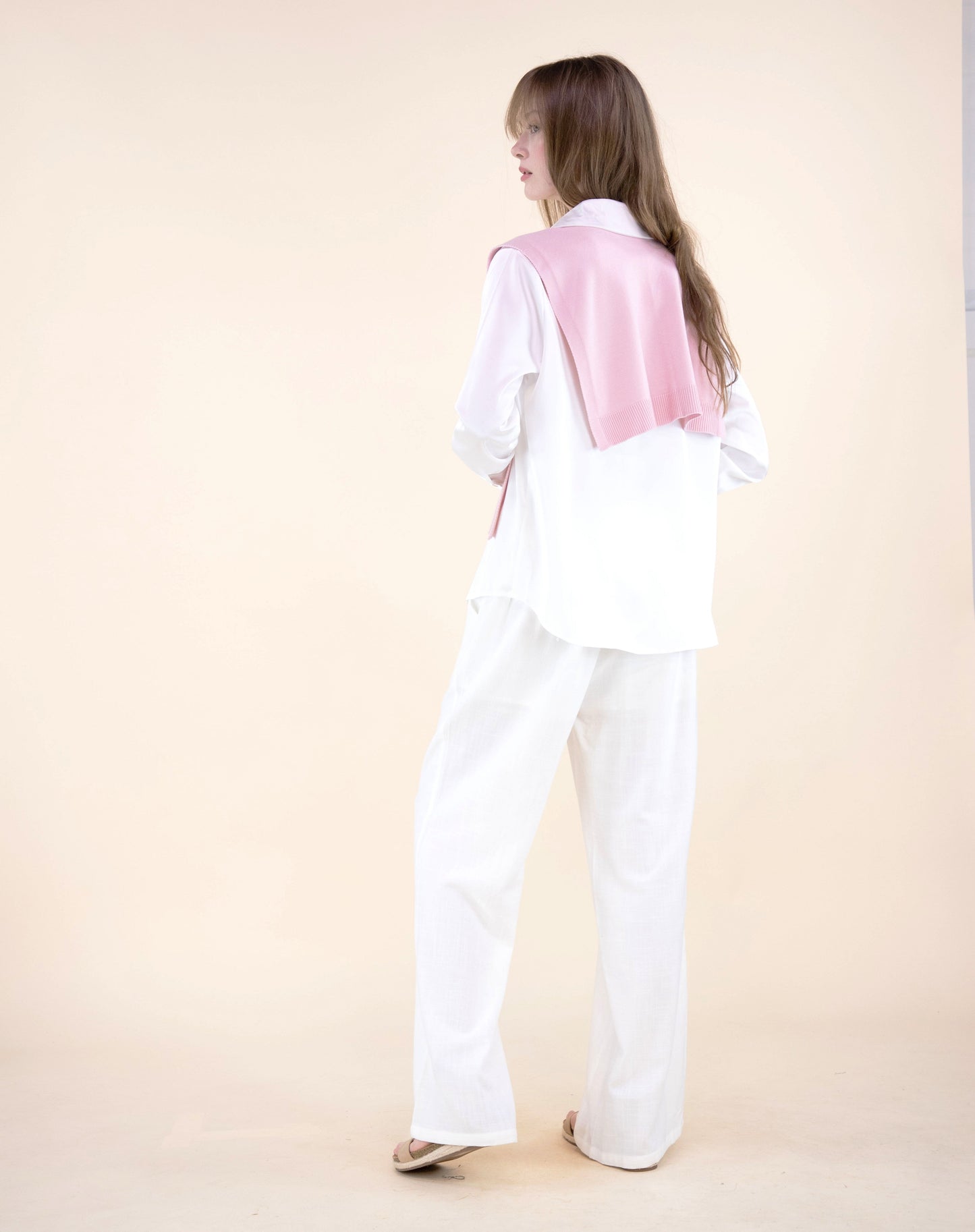 Solid Preppy Mock Sweater Wrap