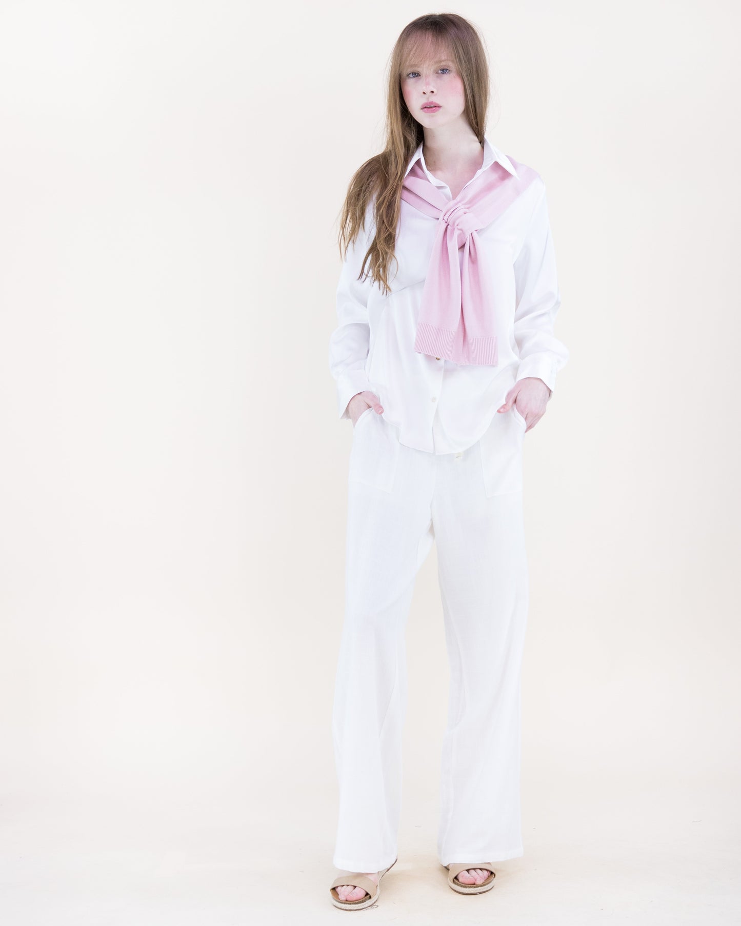 Solid Preppy Mock Sweater Wrap