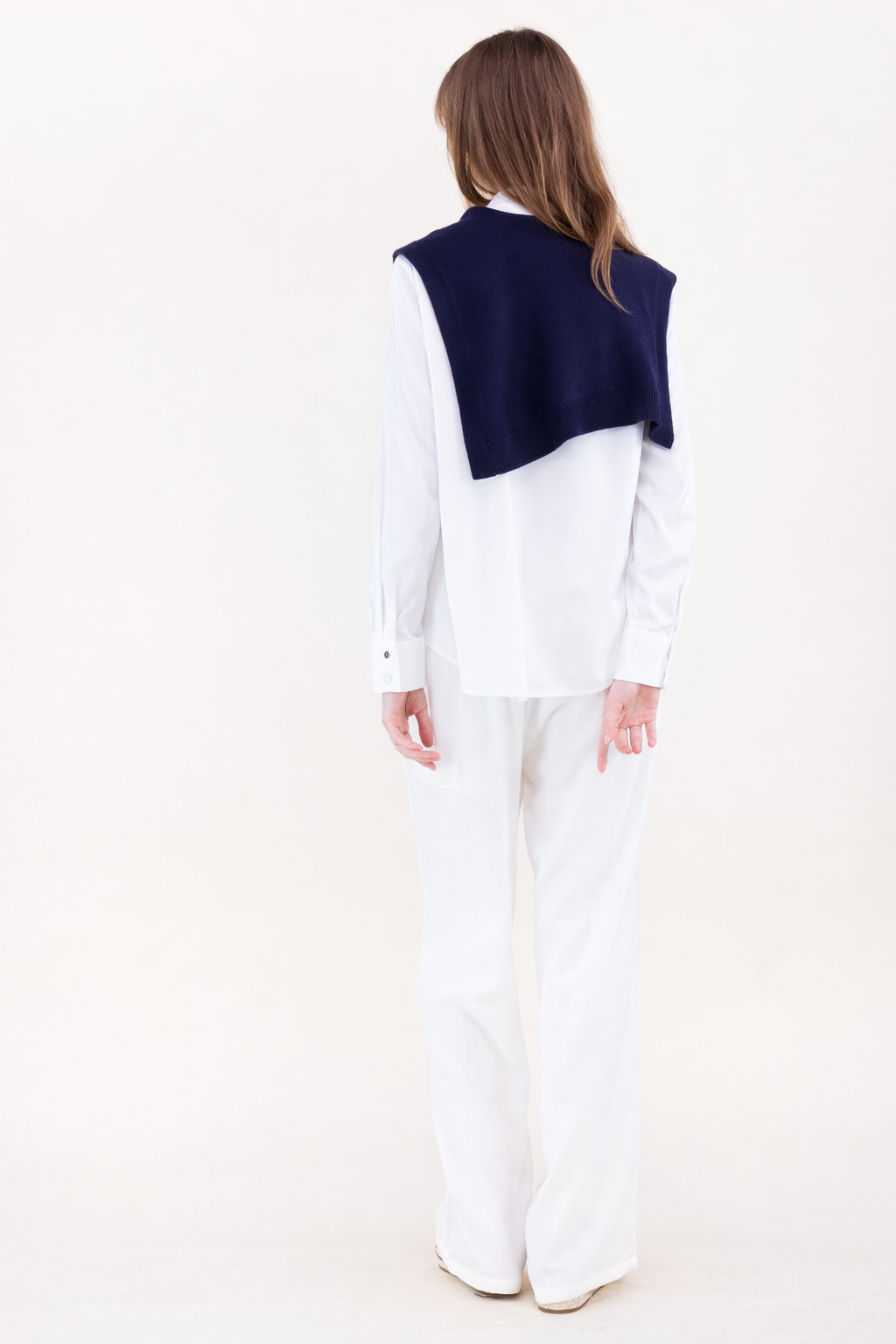 Solid Preppy Mock Sweater Wrap