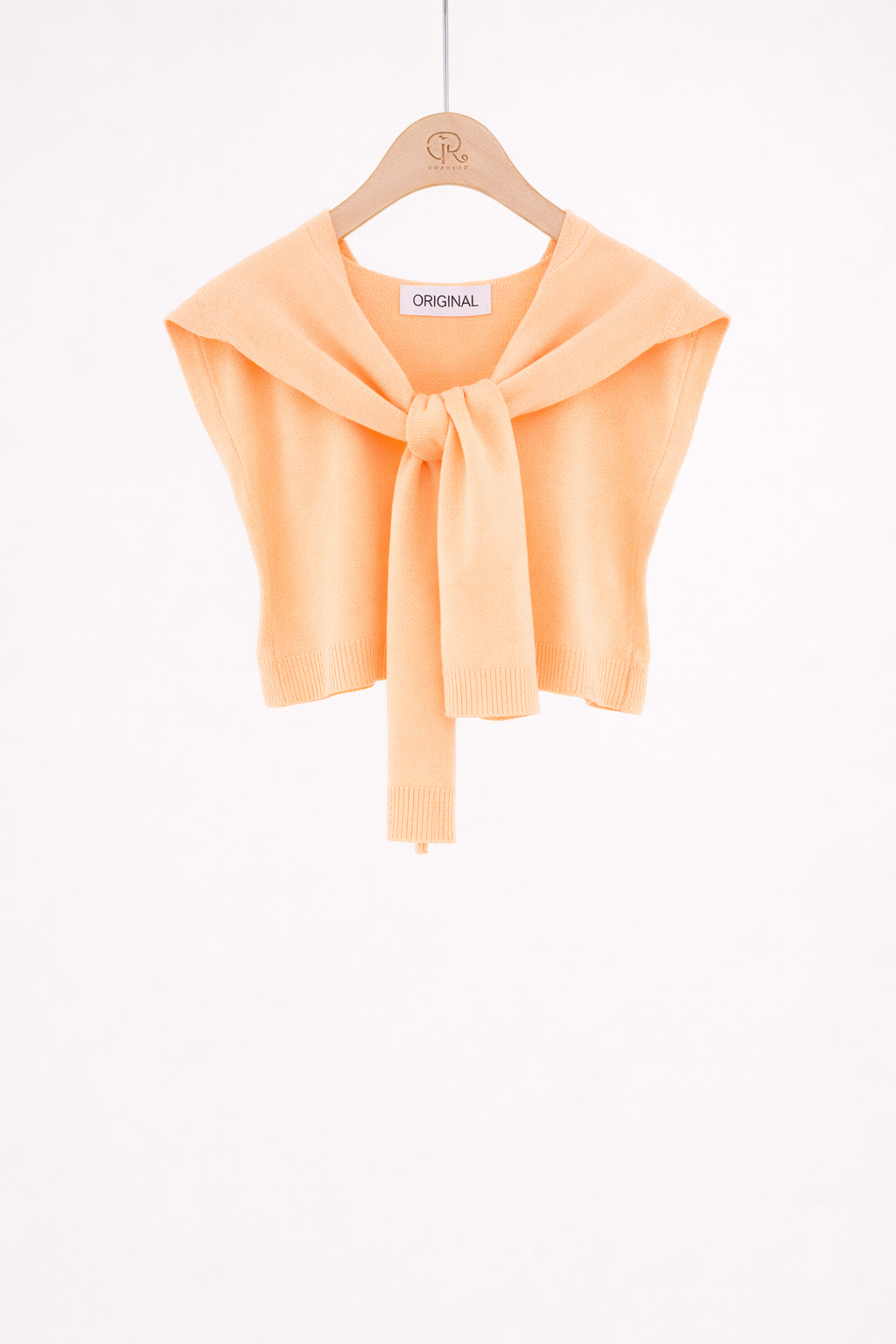Solid Preppy Mock Sweater Wrap