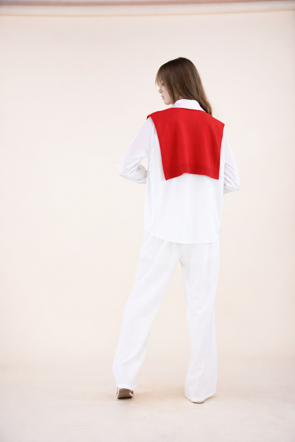Solid Preppy Mock Sweater Wrap
