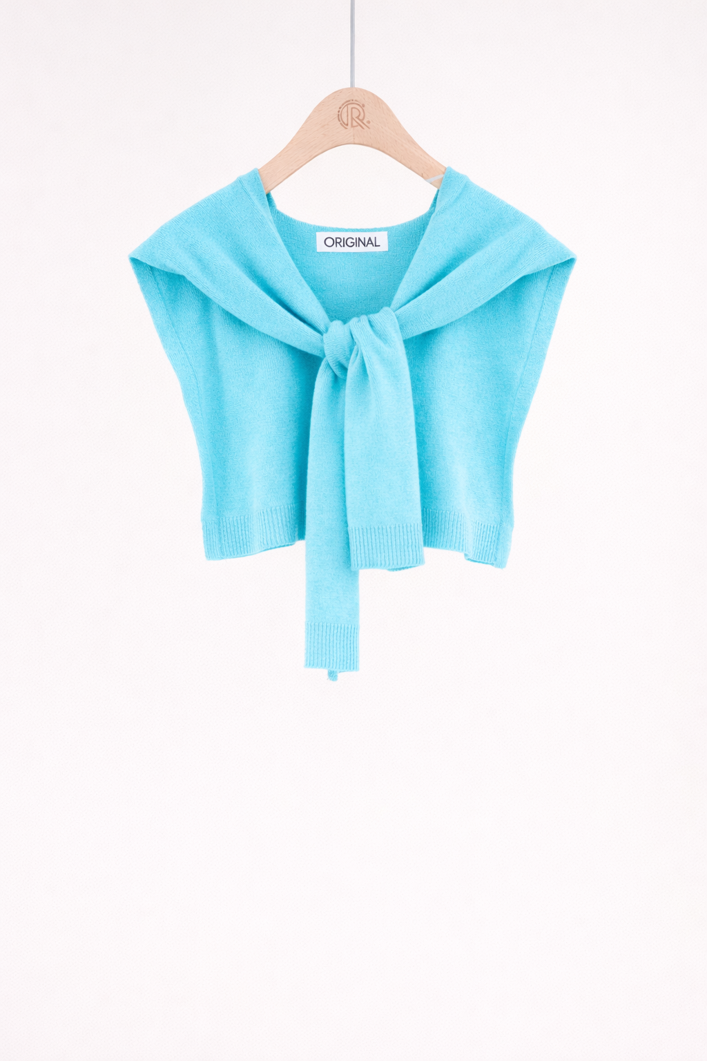 Solid Preppy Mock Sweater Wrap