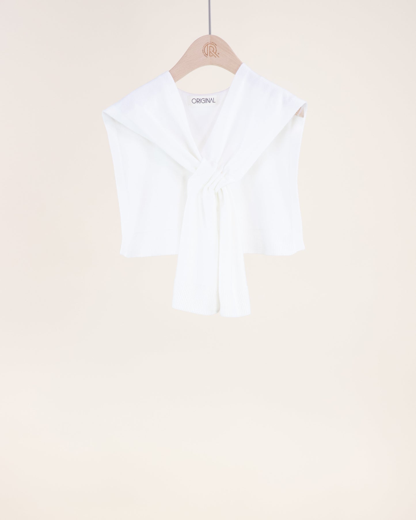 Solid Preppy Mock Sweater Wrap
